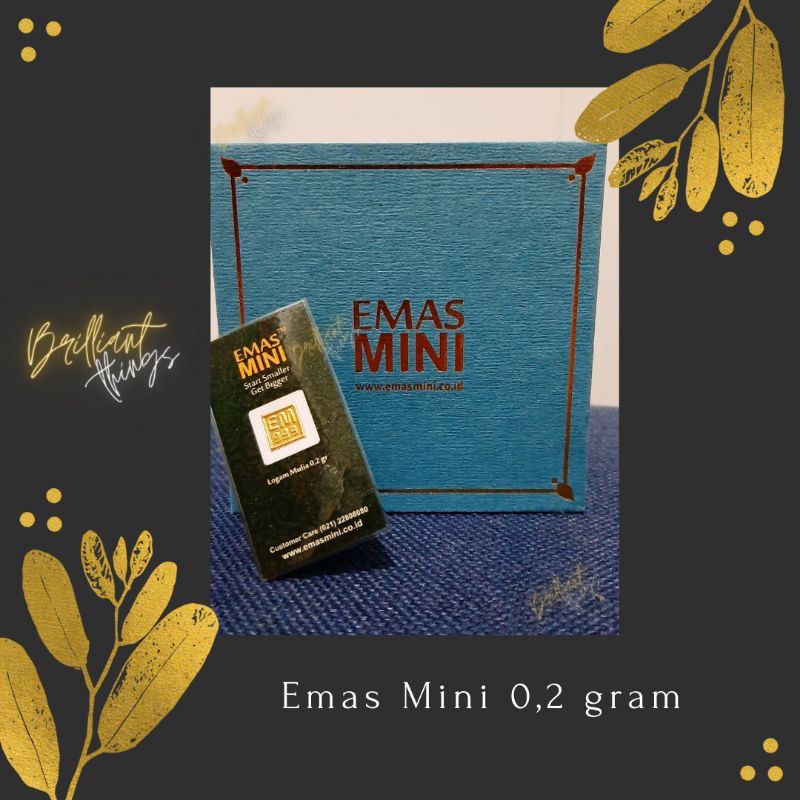 Emas Mini 0,2 gram | 0.2 gram Mini Logam Mulia Mini Gold