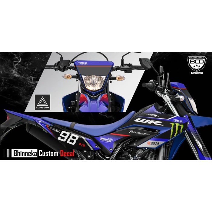 DECAL STICKER NEW WR 155 BLUE MONSTER