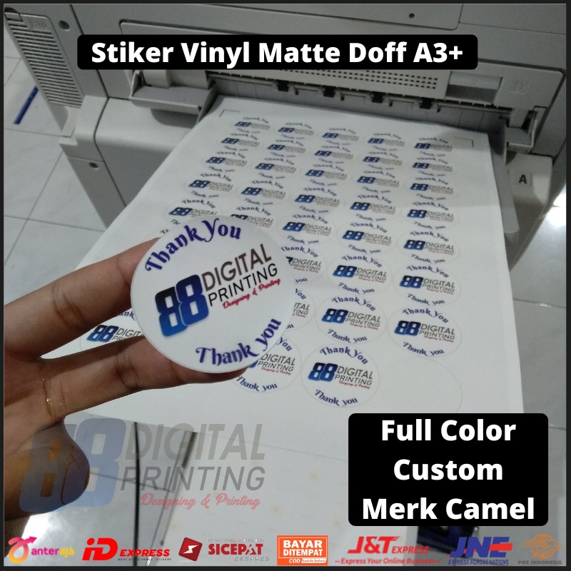 Jual Promo Cetak Sticker Vinyl Matte A3+ Waterproof / Print Sticker ...