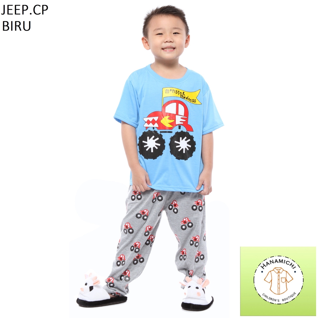 Hanamichi JEEP.CP Baju Tidur Anak Lengan Pendek