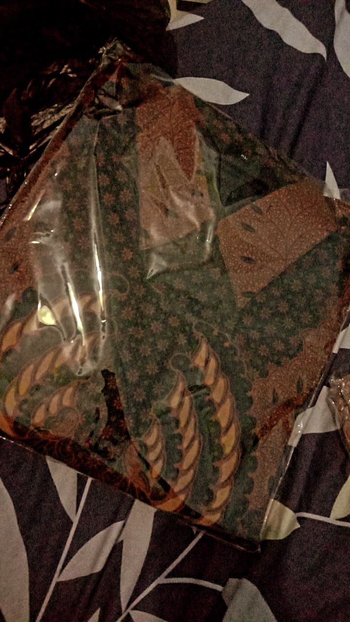 Batik Solo Kapal Kandas Sogan Kemeja Pria Slimfit Katun Halus Sragenan Full Furing