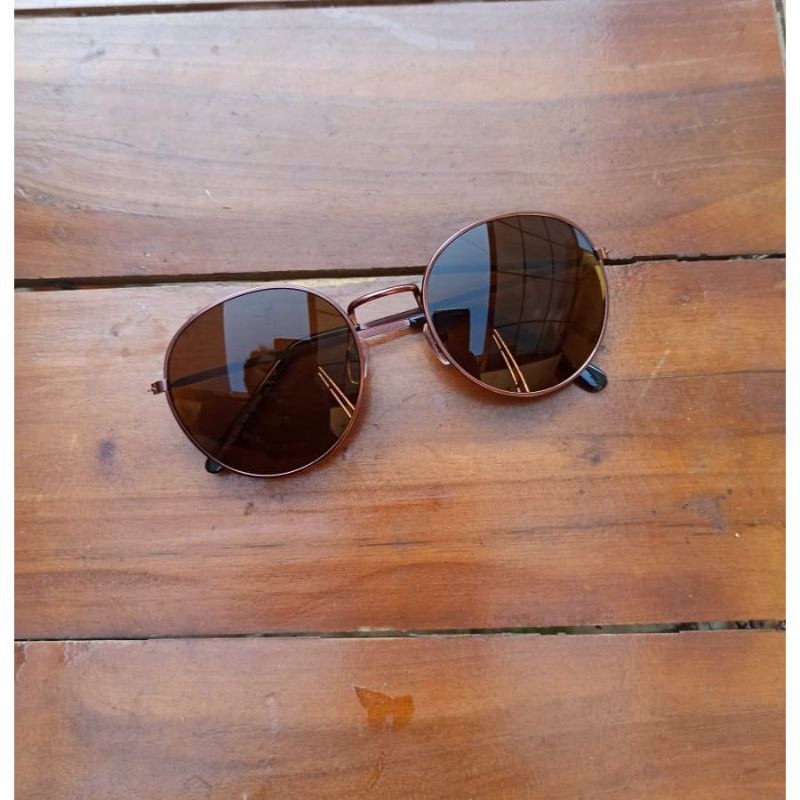 kacamata bulat lensa hitam/photocromic