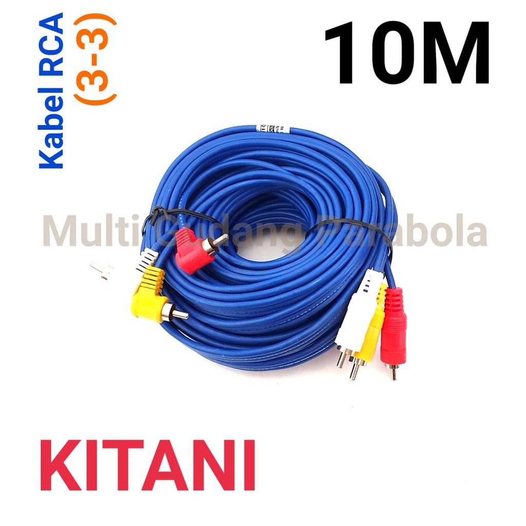 Kabel RCA Kitani 3 in 3 10 Meter High Quality Audio Video AV