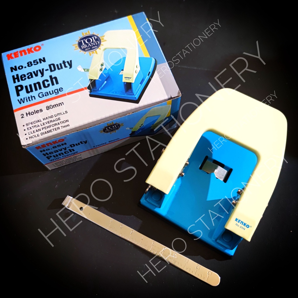 

Pembolong kertas heavy duty punch with gauge kenko no 85 N