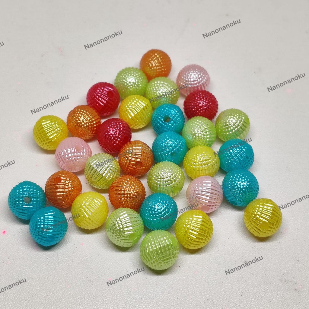 [90 gram] Mote RIGI WARNA 10 mm / Manik Durian Rigi Craft DIY