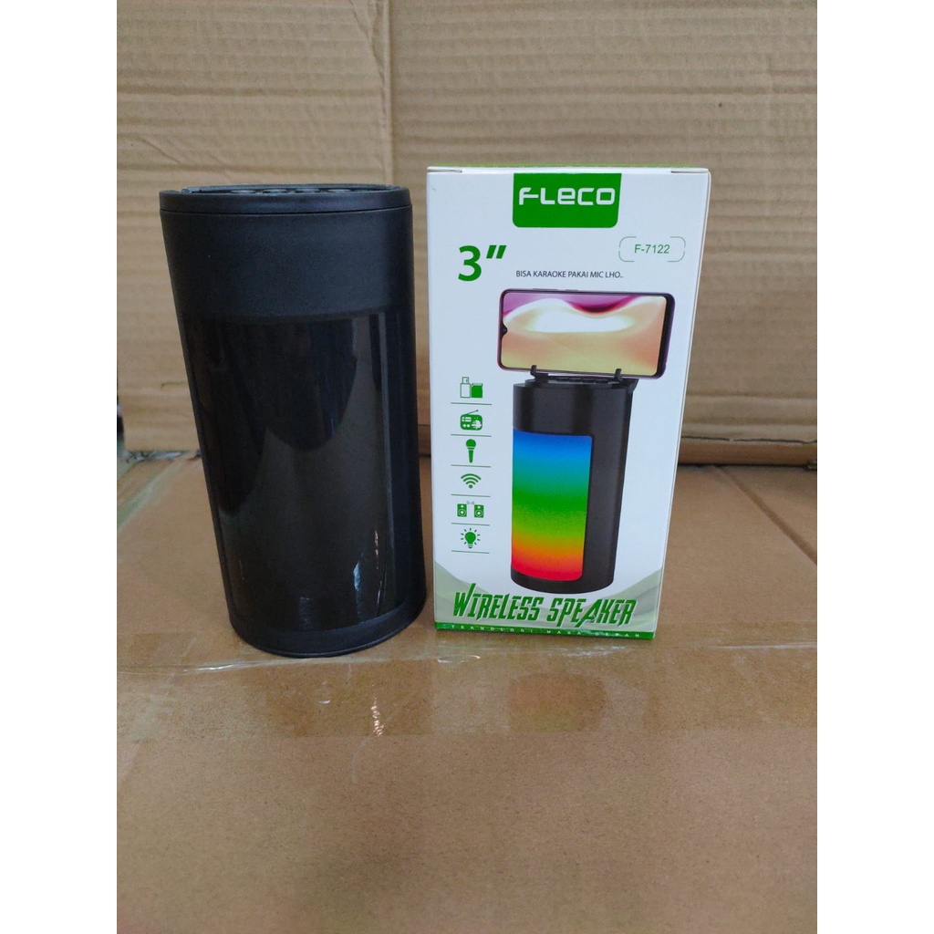 Speaker Mini Bluetooth Fleco F-7122/F-7123 Bass Quality 3 inch TERMURAH