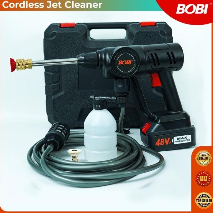 Jet Steam Cleaner Cordless Steele Sg-08 - Set Alat Cuci Mobil 48Volt