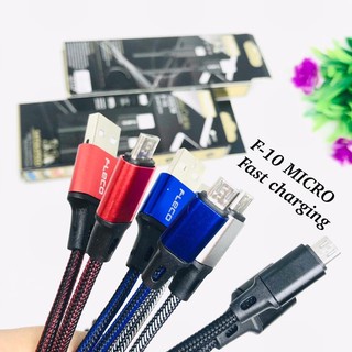 Kabel Data FLECO F-10 Micro Usb High Spedd Fast Charging QC 3.0A [Support semua hp samsung oppo vivo xiaomi redmi realme infinix huawei zenfone nokia] Original