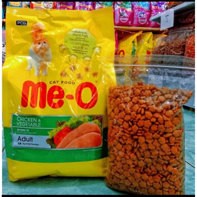 Meo Chicken &amp; Vegetable Adult 500g Repack / Makanana Kucing Dewasa Me-o