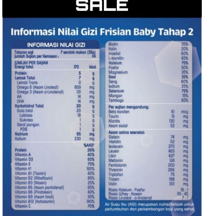 

[KODE 0E8EK] frisian flag tahap 2 usia 6-12 bulan 120 gram
