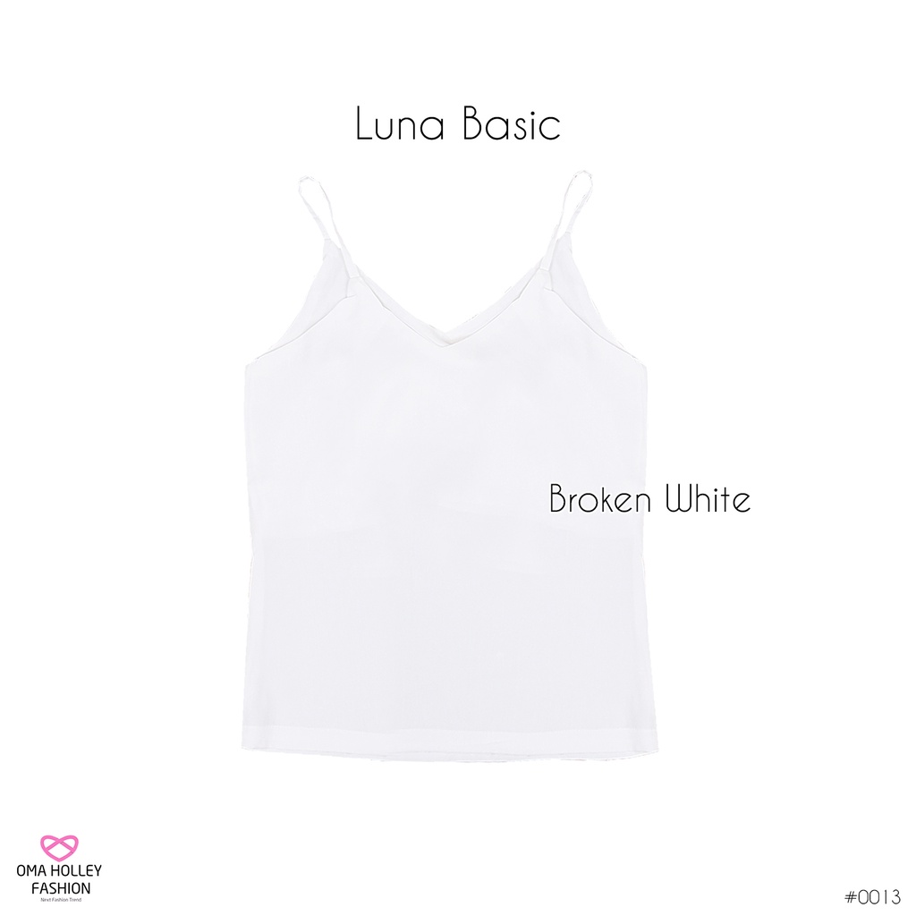 (COD) OH Fashion Luna Basic Tank Top Premium Quality Korea #0013 (Part 1)-Broken White