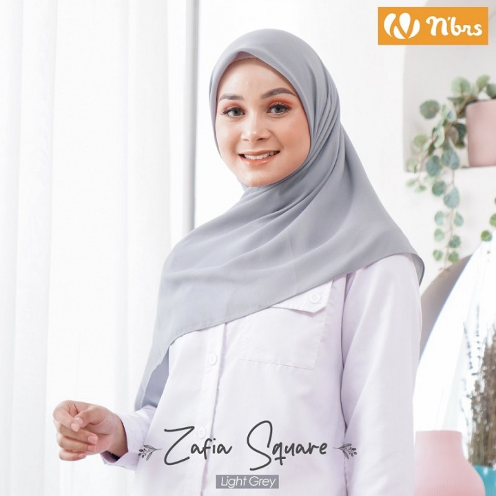 Nibras hijab ZAFIA SQUARE bahan voal superfine hiajb segi empat polos