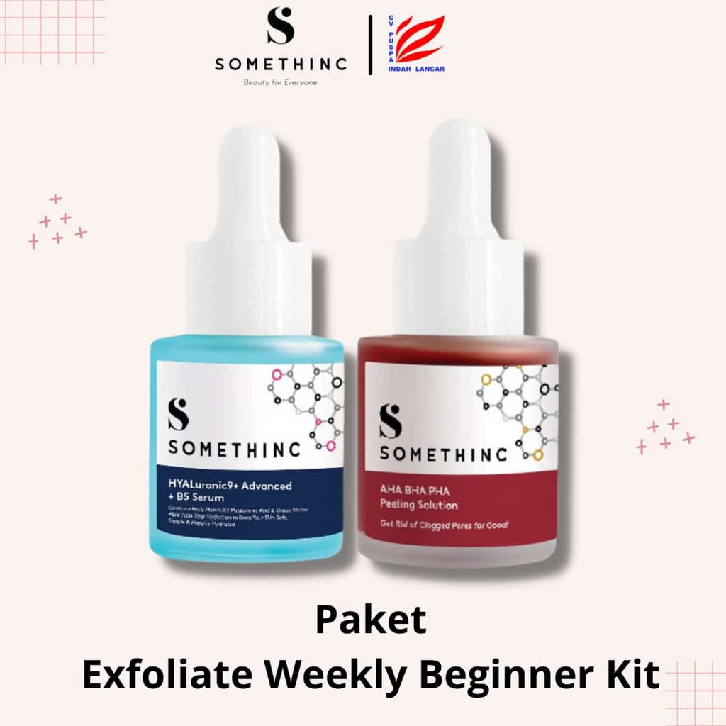 [paket] SOMETHINC Exfoliate Weekly Beginner Kit (Hyaluronic9+ serum 20 ml dan AHA BHA PHA Peeling)