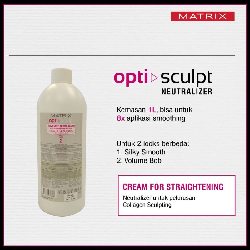 Matrix opti sculpt advanced neutralizer step 2 1000ml