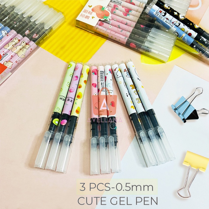 

3 PCS RESUN PULPEN GEL CUTE 0.5mm - 3 PCS CUTE GEL PEN