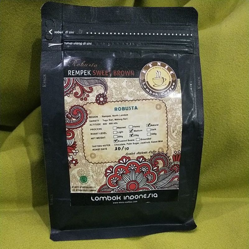 

robusta rempek lombok 250gr/ fresh roasting/ kopi robusta lombok/ kopi lombok