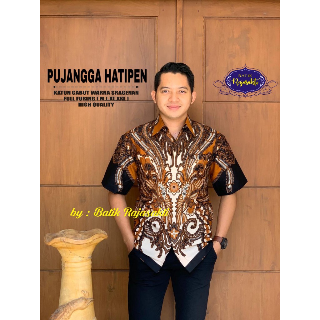 PUJANGGA HATI RAJASAKTI KEMEJA BATIK SOLO PRIA LENGAN PENDEK LAPIS FURING ATASAN BATIK PREMIUM MODERN KATUN HALUS BAHUWIRYA  BANAMITRA BANAMITRA PUTIH BANGSAWAN BAYU PUTRA BERLIAN BIRU BHARATAYUDA BIMASENA BIRENDRA BIRU INDAH BRAHMAKERTA BRAHMAKERTA MERAH