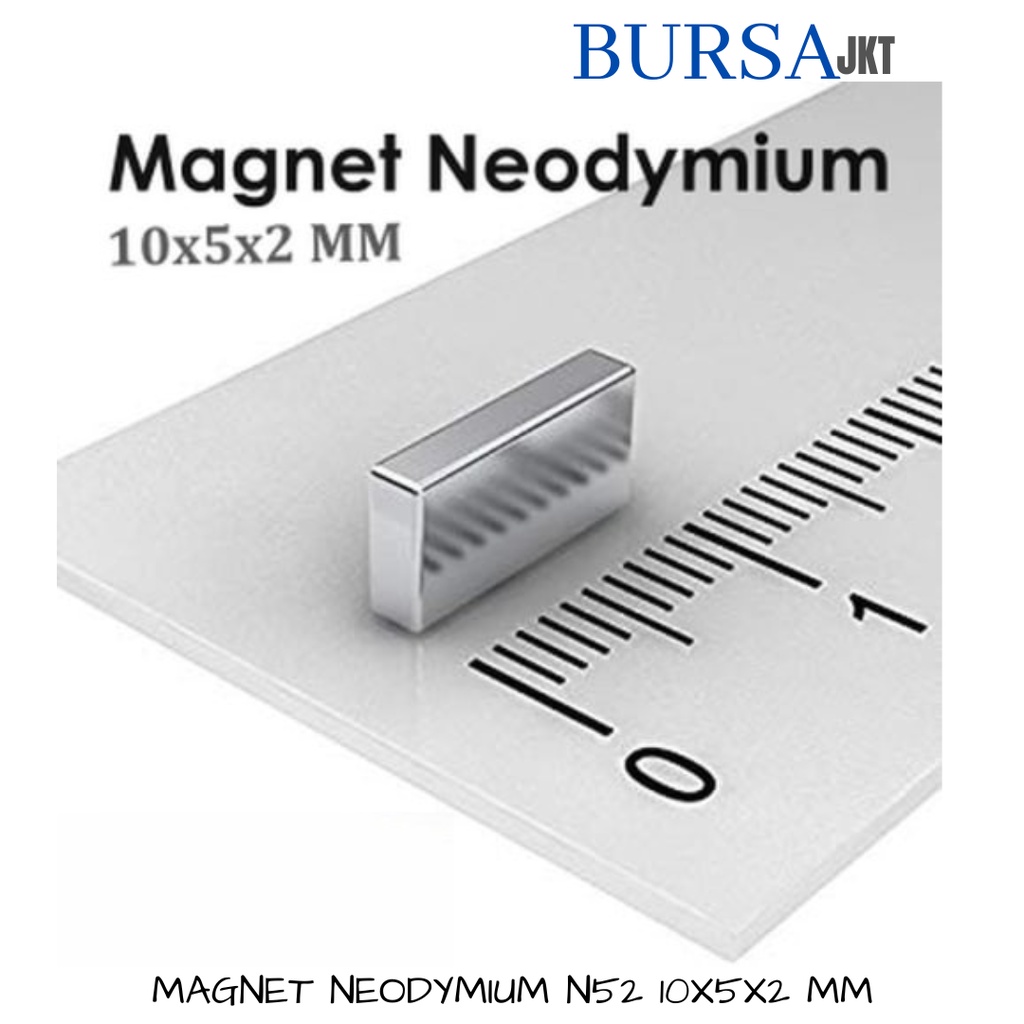 STRONG MAGNET SUPER KUAT N52  NdFeB SQUARE BAR BATANG 10X5X2 MM