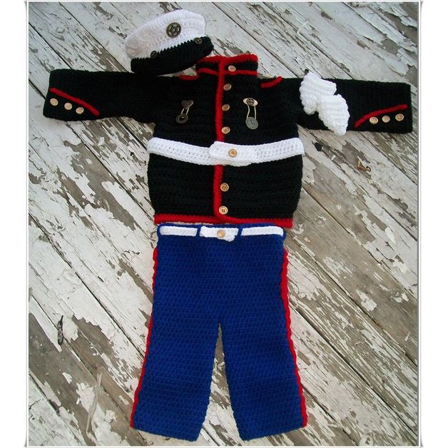 BAJU RAJUT BAYI MARINE SET