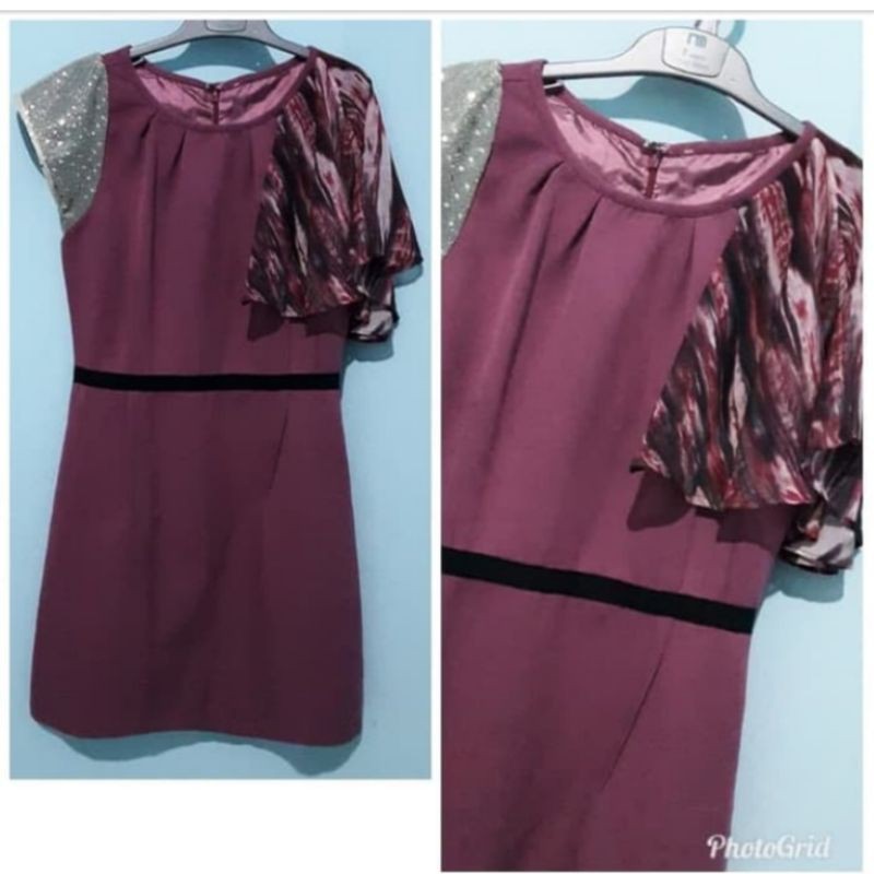 ZARA ORI Midi Dress Bludru Pesta Casual Wanita GARANSI TERMURAH Polos Wine Mustard Hitam Putih