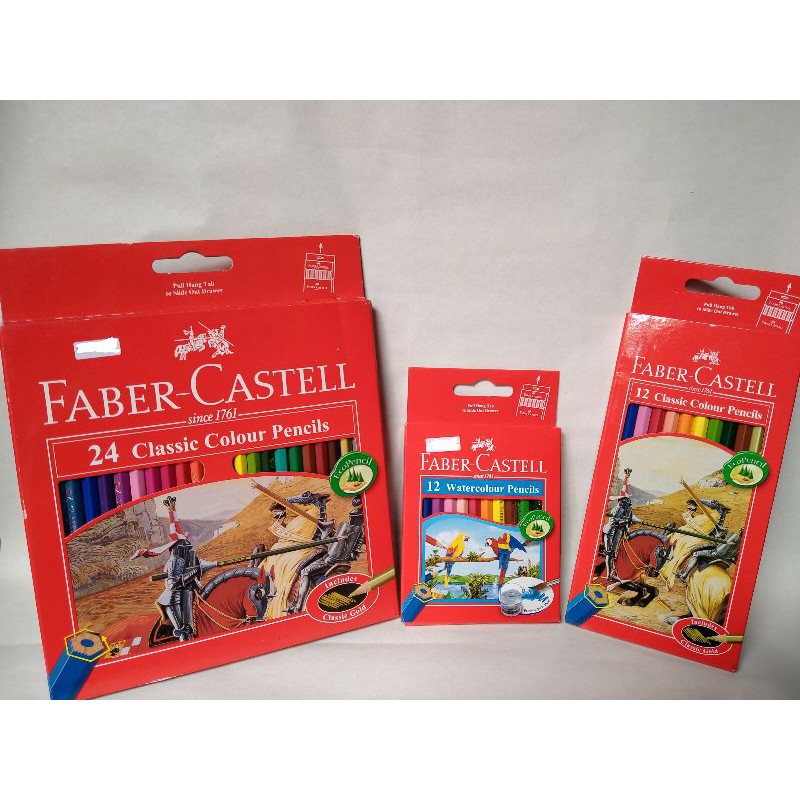 

PENSIL WARNA FABER CASTELL 12 Classic Colour pensil panjang /12 Watercolour pensil pendek