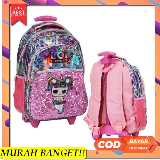Tas Sekolah Trolly 1660 Tas Cartoon Cewek Dan Cowok Tas Roda Motif (Ca Promo Trolley Sd Hologram Seq