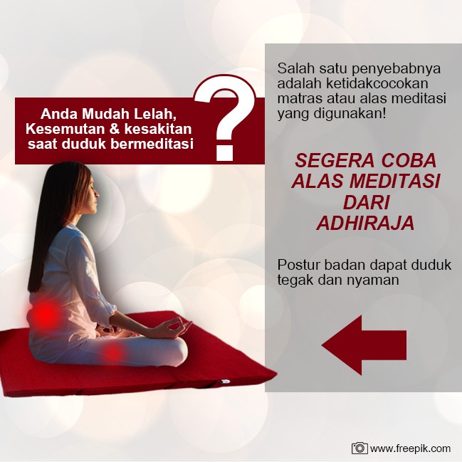 Matras / Bantal/Alas Meditasi (Bantal doa/duduk) Zabutton Red Maroon