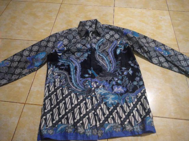 Kemeja Batik Pria Sogan Cendrawasih