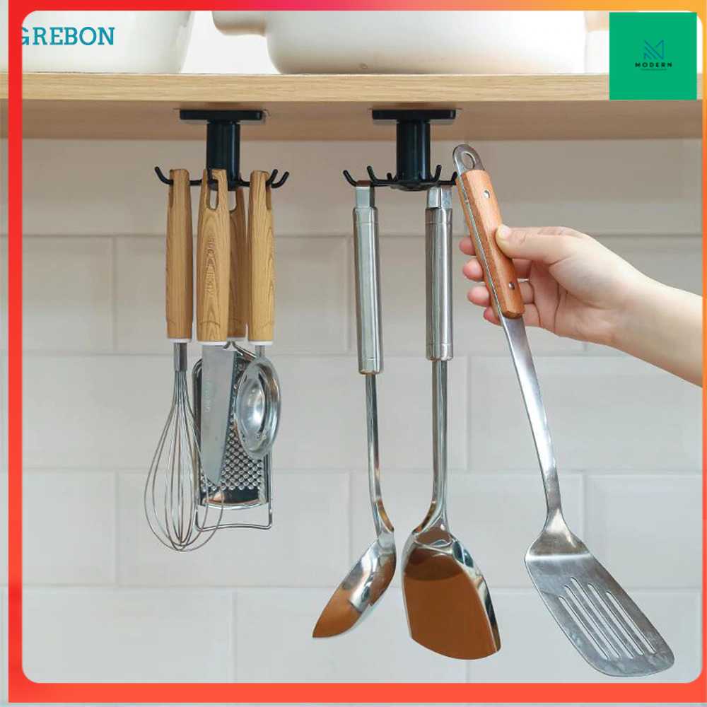 TD-DA GREBON Rak Gantungan Peralatan Dapur 6 Hook Hanger - E008