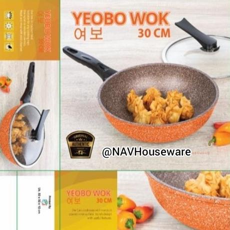 Wok Pan Yeobo 30 Cm Wok Pan Granite 30 Cm Wn78676