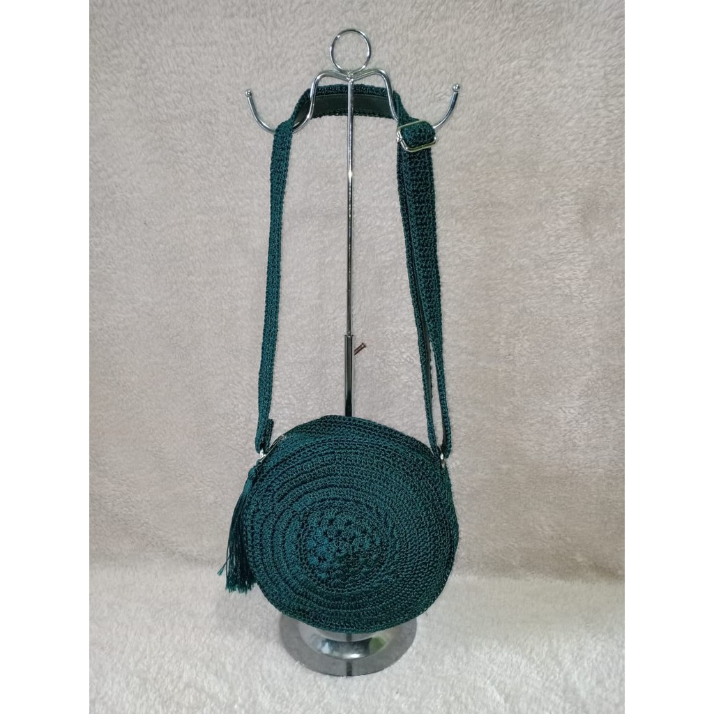 TAS RAJUT RAISYA HIJAU BOTOL