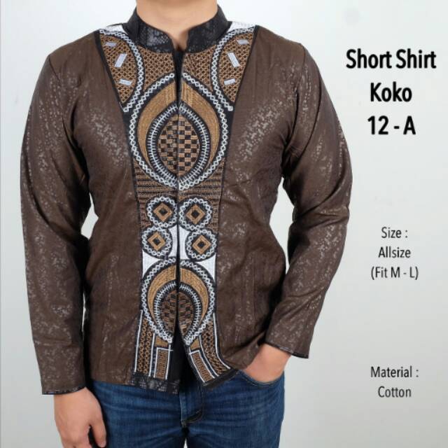 Urbanclothes_id baju muslim pria gamis cowok panjang baju koko murah bordir black panther wakanda