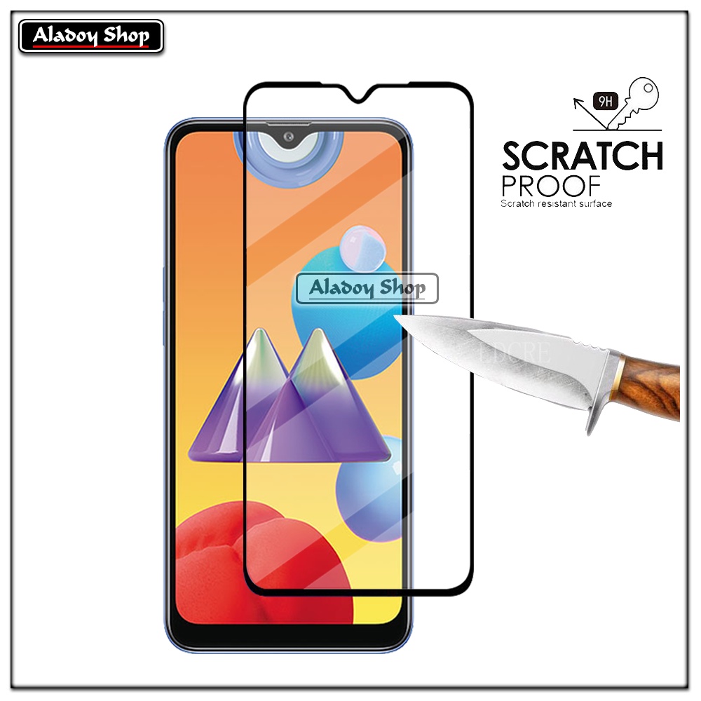 PAKET Tempered Glass + Skin Carbon Film 3D Samsung M01S