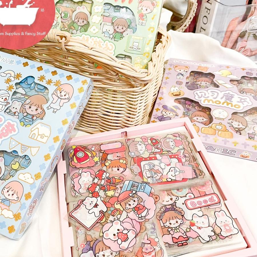 

Baru Box Stiker Senmu isi 100 lembar waterproof Anti Air sticker hadiah kado unik lucu mainan anak ン