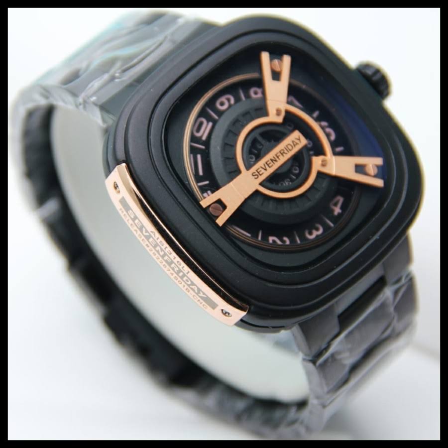 Jam tangan pria rantai analag super Premium model elegant water resistant