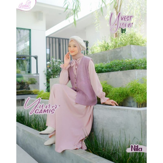 Dress korea/Dress viral/PO/Murah/Vest yura/Gamis yuna