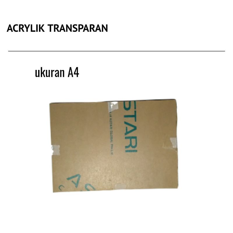 

ACRYLIC LEMBARAN Ukuran A4 tebal 2mm