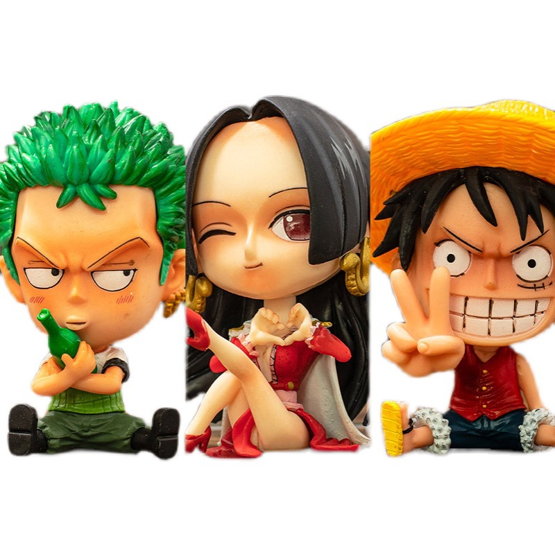 Mainan Action Figure Anime One Piece Luffy Zoro Bahan PVC Ukuran 9cm Untuk Hadiah Anak