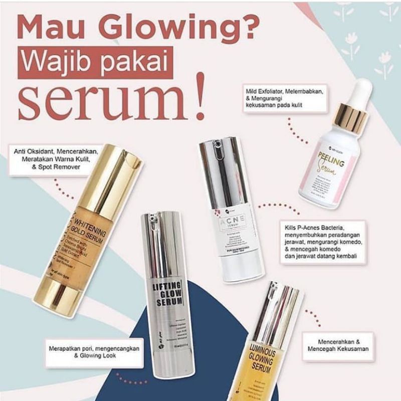 SERUM MS GLOW Original BPOM Whitening Gold, Lominous, Lifting, Acne serum Ms Glow