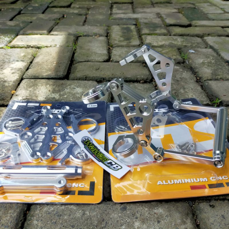 Kupingan lampu CNC mos as 31 dan 33 set dudukan plat nomor