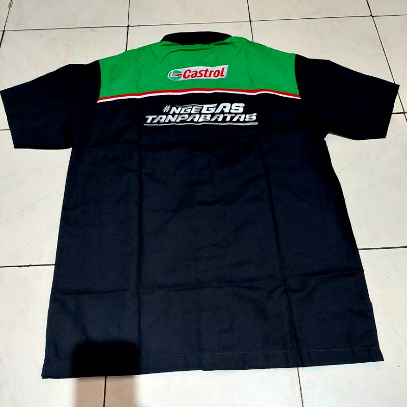 baju seragam mekanik castrol power ultimate kemeja mekanik castrol