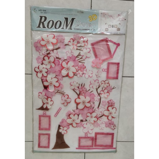 [Tulipstore27] Wall Sticker 3D Beautiful Flower: Room Decor Embellishment Arthropoda 3D