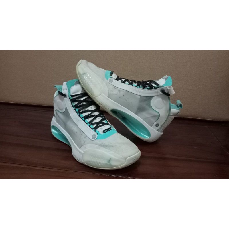 Sepatu second brand/pl/trifting Nike Air Jordan 34 Snow Leopard size 43 insole 275