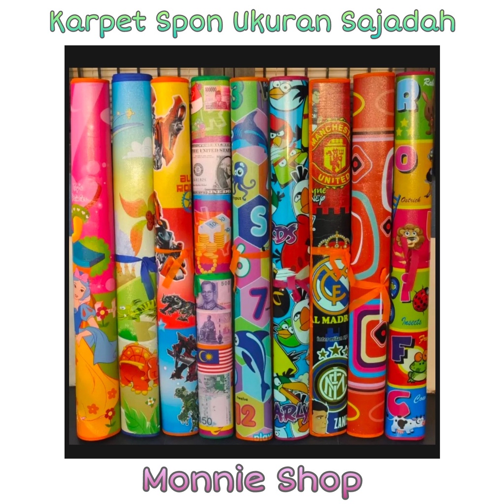 [MONNIE SHOP] - Terlaris Karpet Spon Sajadah / Alas Sajadah Karpet Spon Ukuran 120X60 / Karpet Sajad