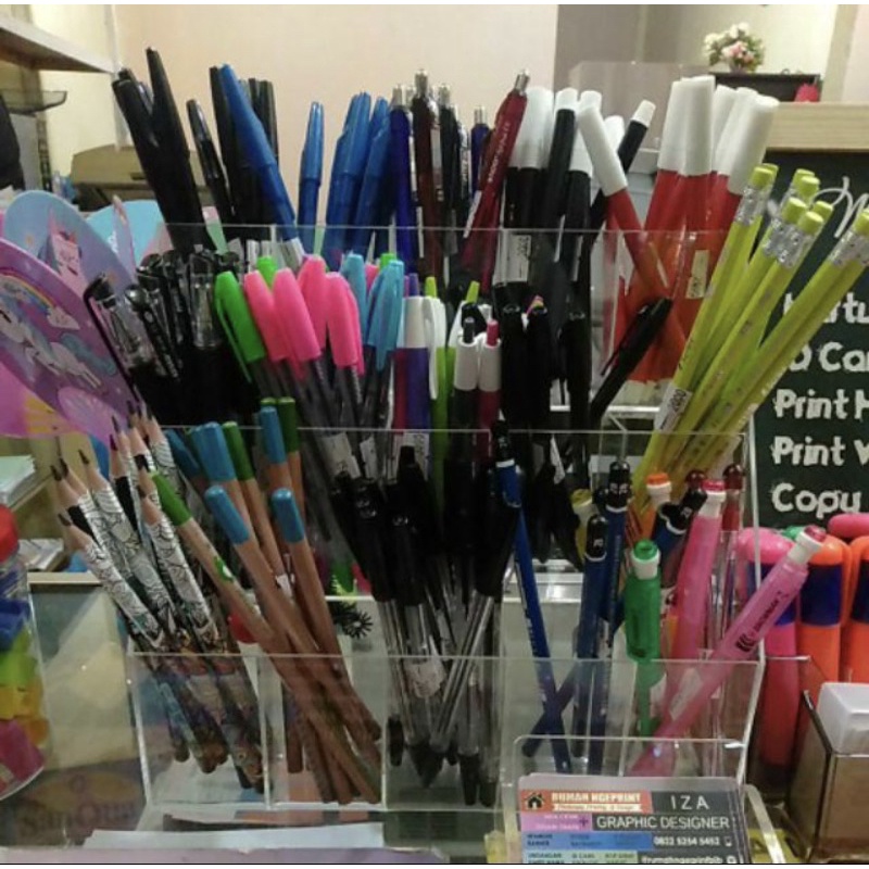 

tempat pensil pulpen Acrylic 3 susun