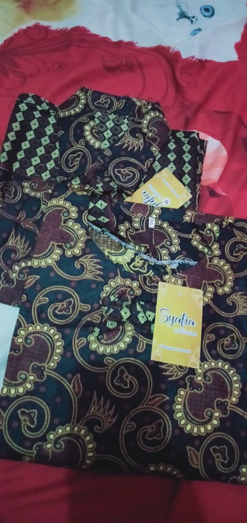 Maura Couple - Sania Ruffle Batik Couple Ori Ndoro Jowi Garansi Termurah Shopee - Batik Modern Solo