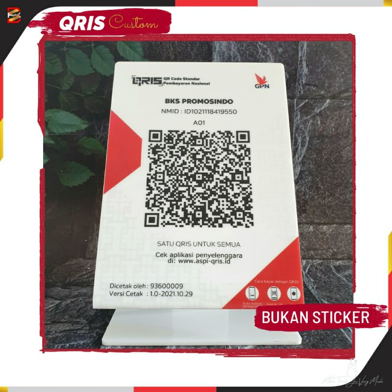 

QRIS QR code Stand desk akrilik Custom Elegan | cetak akrilik bukan sticker Siap kirim tanpa P.O