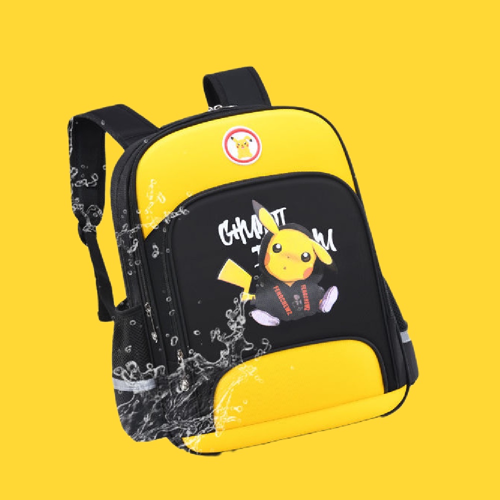 BDKR_TAS - Tas Ransel Anak Laki Laki Pokemon Pikachu Tas Sekolah Anak TK SD SMP Tas Anak Cowok Pokeball