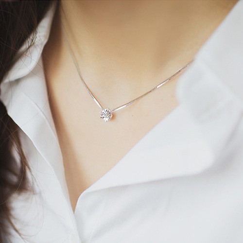 XiaoboACC Korean Fashion Clavicle Chain Diamond Zircon Short Necklace