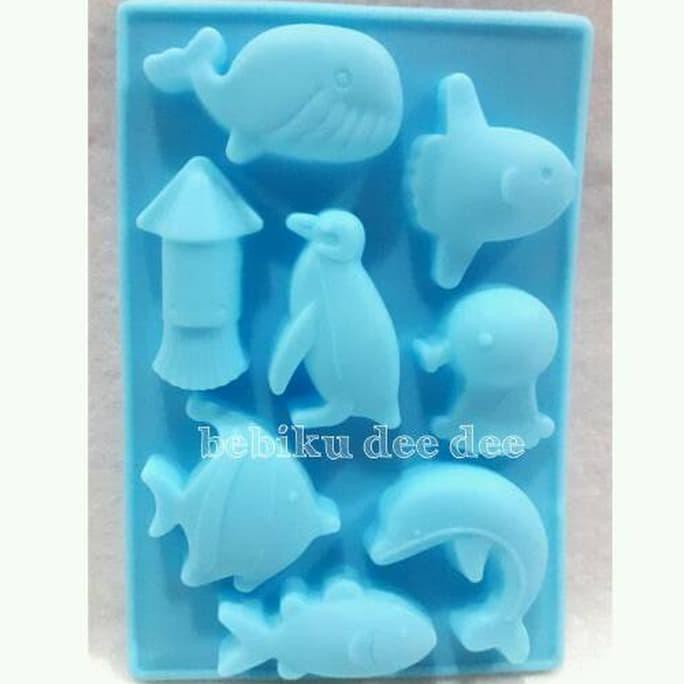 DISKON HARGA Cetakan Puding/Cetakan Jelly/Coklat/Es/Cetakan Silicone HEWAN LAUT AT179